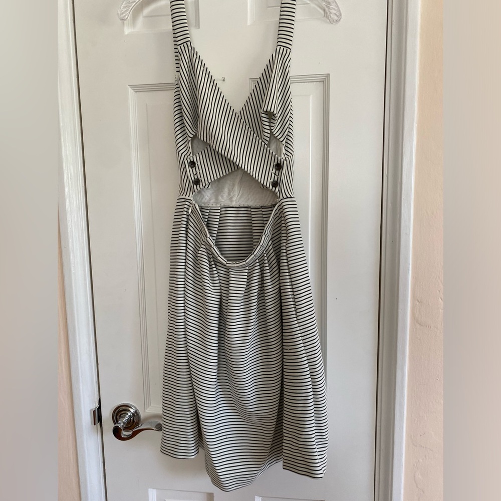 Anthropologie Striped Dress with crisscross back detail